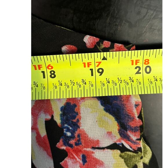 Betsey Johnson Black Floral Halter Shift Dress S12 Lined Mini Short Party Trendy - Picture 4 of 5